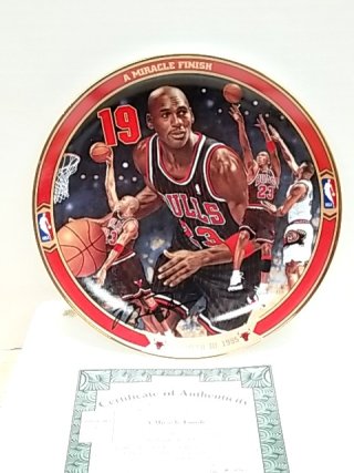 Item #52 — Michael Jordan Bulls Collector Plate, MIB, COA, 1996 photo 1 of 4