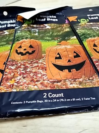Item #131 — New Pumpkin Leaf Bags 3-Pack photo 2 of 2