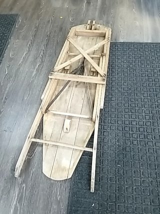 Item #417 — VINTAGE JRC Wood Ironing Board, Approx 56 inches long photo 2 of 4