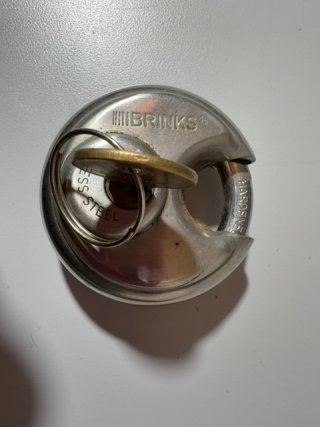 Item #517 — Brinks Hardened Steel Padlock