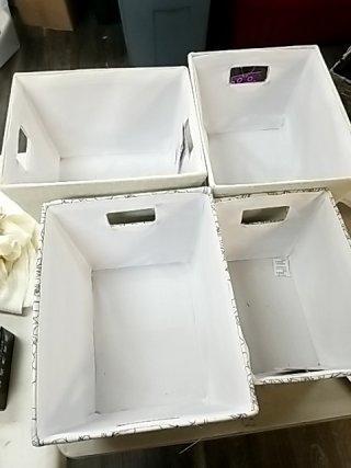 Item #477 — New Set of 4 Decorative Storage Bins photo 3 of 3