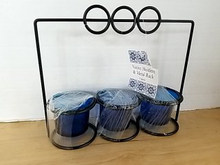 Item #249 — New Votive Candle Holders with Metal Rack 19 in