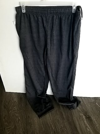 Item #549 — New Black Drawstring Pants Mens Large/XL, grey photo 1 of 2