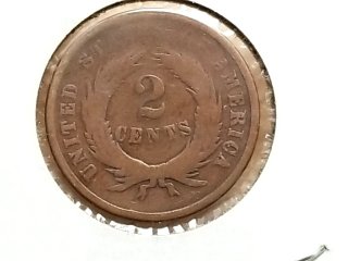 Item #29 — 1865 Two Cent Piece photo 2 of 2