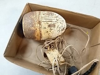 Item #116 — Rusty Blue Glass Lamp photo 4 of 4