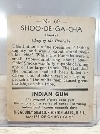 Item #9 — Vintage Shoo-De-Ga-Cha Gum Card photo 2 of 2
