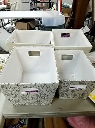 Item #477 — New Set of 4 Decorative Storage Bins photo 1 of 3