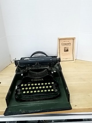 Item #24 — Vintage Corona Typewriter w/ Manual