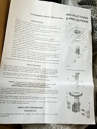 Item #121 — New Black Coilover Strut Assembly photo 2 of 3