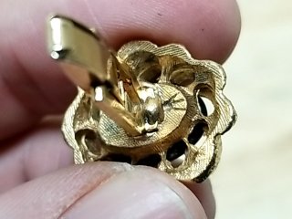 Item #143 — Gold Black Stone Cuff links photo 2 of 2