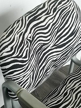 Item #430 — ZEBRA Print Armchair 32 inch tall, 23 inch wide photo 3 of 5