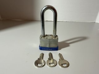 Item #528 — Brinks Padlock with 3 Keys