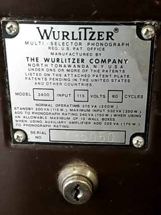 Item #4 — Wurlitzer Statesman Jukebox Please read description photo 8 of 9