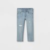 Item #577 — Toddler Girls' Mid-Rise Lace Repair Skinny Jeans - 4t