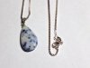 Item #59 — Marked 925 silver chain with 1 inch Sodalite teardrop pendant