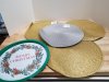 Item #576 — 4 holiday placemats and tray