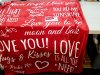 Item #583 — New Red Love Phrase Blanket