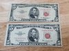 Item #4 — Pair of Vintage $5 Bills, 1953c and 1953a