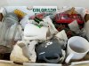 Item #664 — Box of Mugs and Glassware