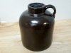Item #22 — Vintage Brown Pottery Jug, good cond, 9 in