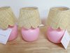 Item #172 — New Pink LED Lamps Set of 3, each approx 7 inch tall