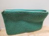 Item #184 — New Green Fuzzy Zipper Pouch