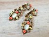 Item #51 — Vintage ART Floral Clip-On Earrings, exc cond, 1.25 in