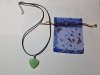 Item #86 — 1 inch Heart Pendant on leather strap, gift bag, new