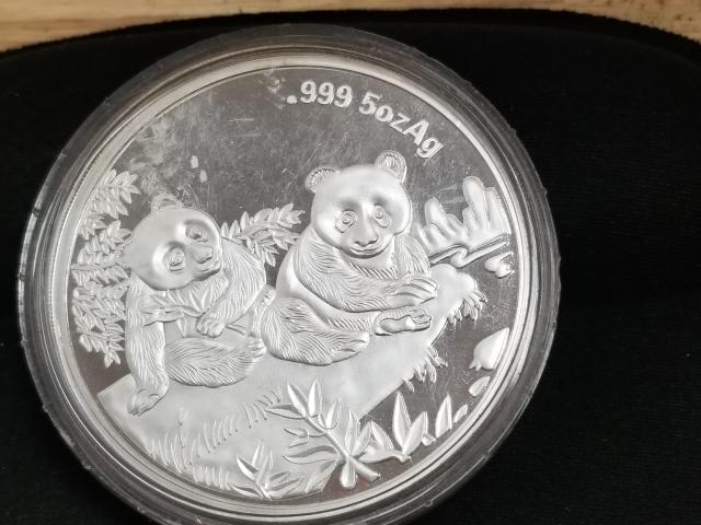 Item #10 — 5 ounce 1999 Panda Silver Round