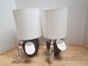 Item #416 — Pair of new table lamps each 13.75 inches tall