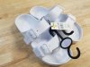 Item #357 — New White Buckle Sandals