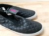 Item #360 — New Ladies Black Quilted Slip-On Shoes size 10