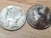 Item #61 — Pair of 1944 Mercury Dimes