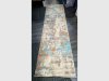 Item #7 — New Abstract Runner Rug, 113x30 in